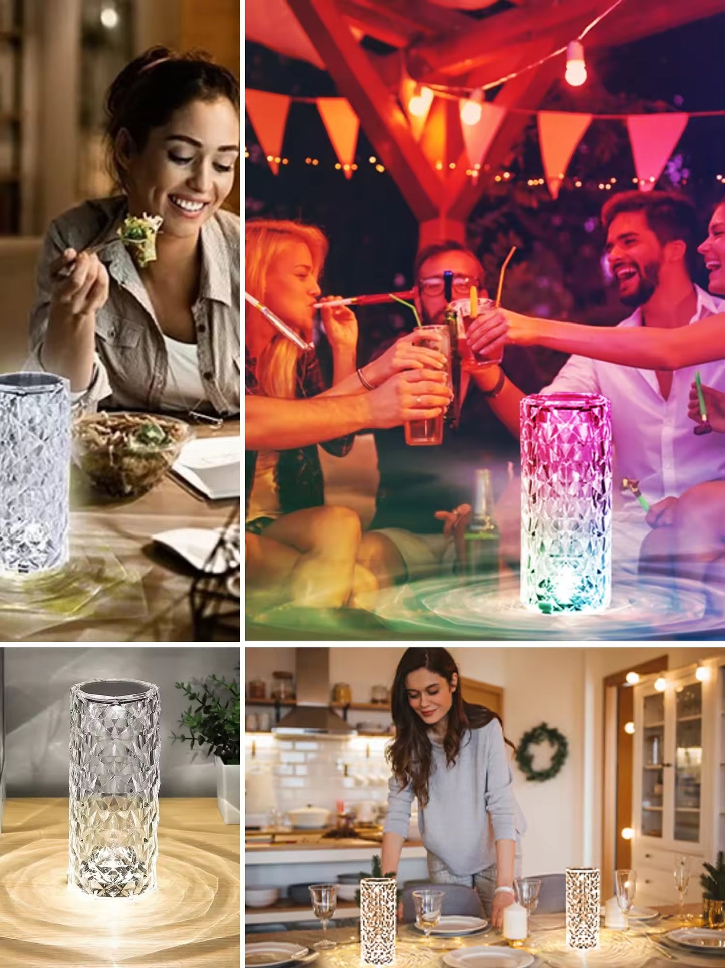 Lámpara de cristal animada RGB