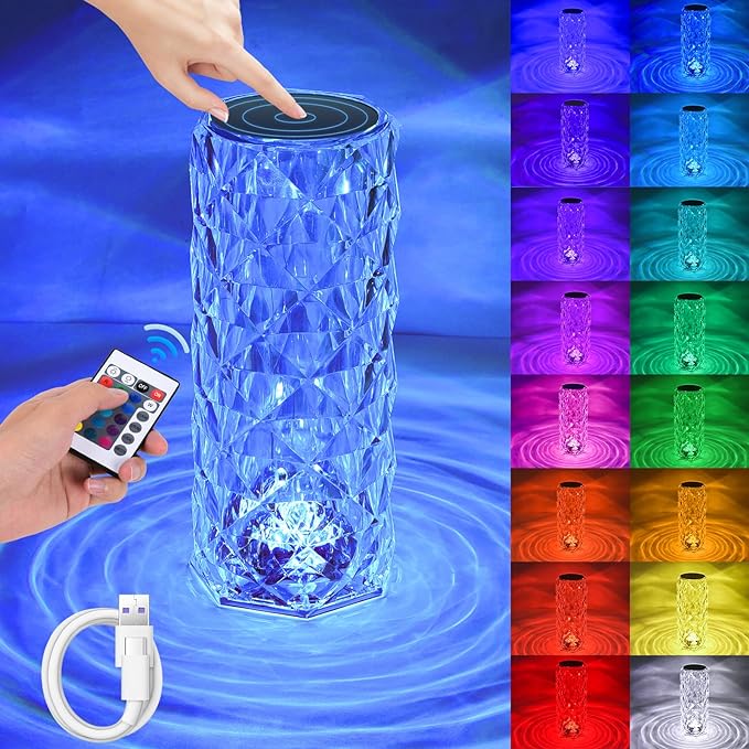 Lámpara de cristal animada RGB