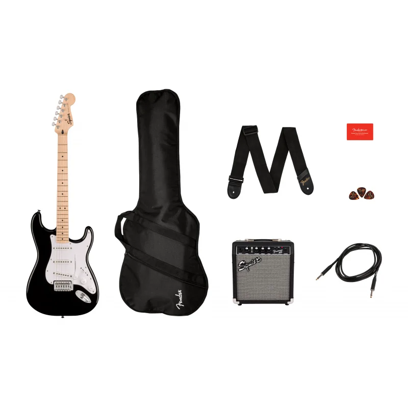 SQUIER SONIC STRATOCASTER PACK BLACK Seulement Aujourd'hui