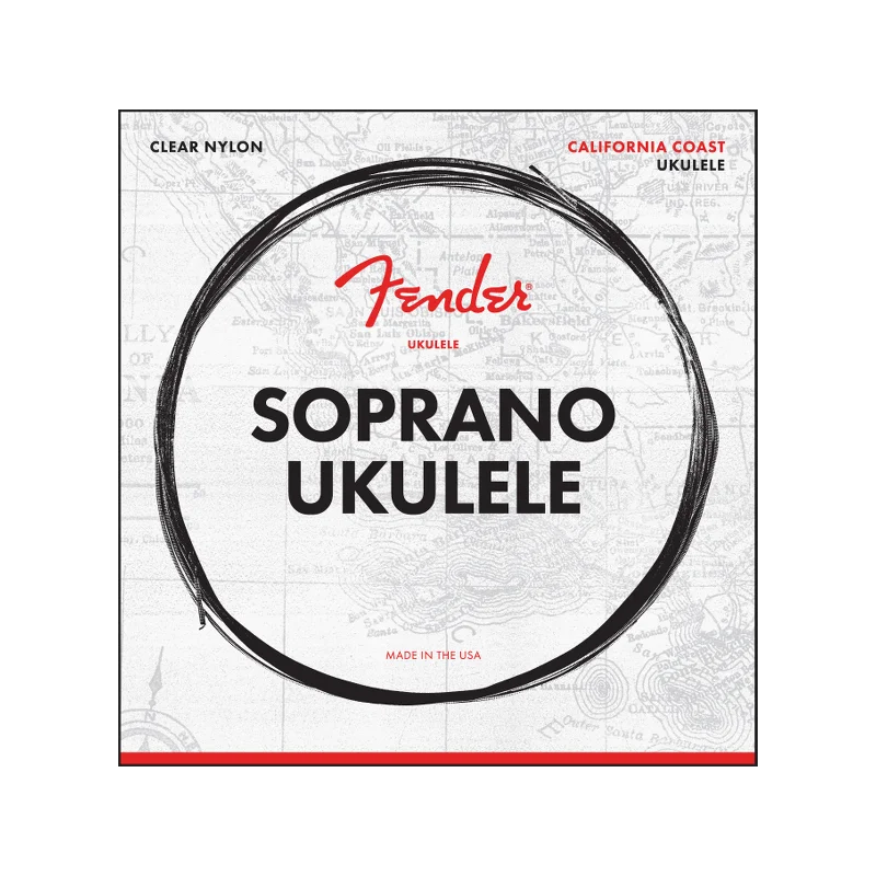 Acheter En Ligne FENDER CORDES CALIFORNIA COAST SOPRANO UKULELE STRINGS