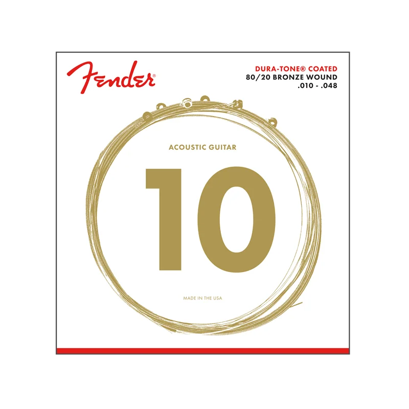 Vente Flash FENDER CORDES 80/20 DURA-TONE COATED ACOUSTIC GUITAR STRINGS