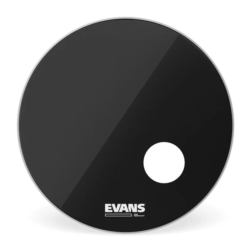 EVANS 22" PEAU DE RESONANCE NOIRE EQ3 Haute Qualité