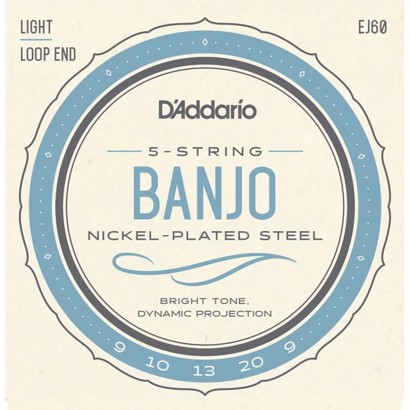 Prix Cassé DADDARIO EJ60 JEU DE CORDES EN NICKEL POUR BANJO 5 CORDES 9-20 LIGHT