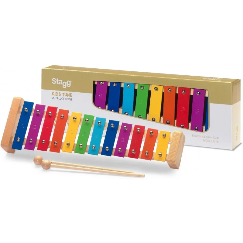 STAGG METALLOPHONE AVEC 12 LAMES META-K12-RB Nouvel Arrivage