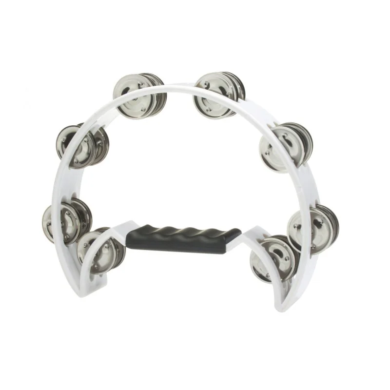 Pas Cher STAGG TAMBOURIN DEMI-LUNE EN PLASTIQUE TAB-2-WH