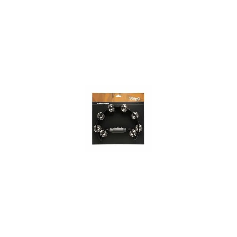 Commande En Gros TAB-2BK TAMBOURIN DEMI LUNE EN PLASTIQUE 16 CYMBALETTES