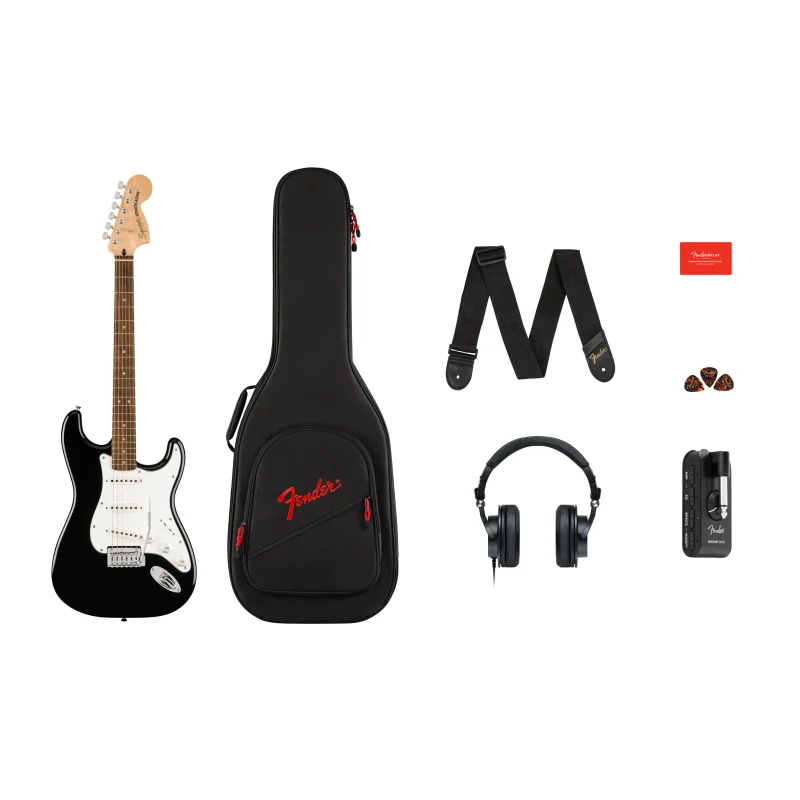Usine Directe SQUIER PACK AFFINITY STRAT BLK MICRO US