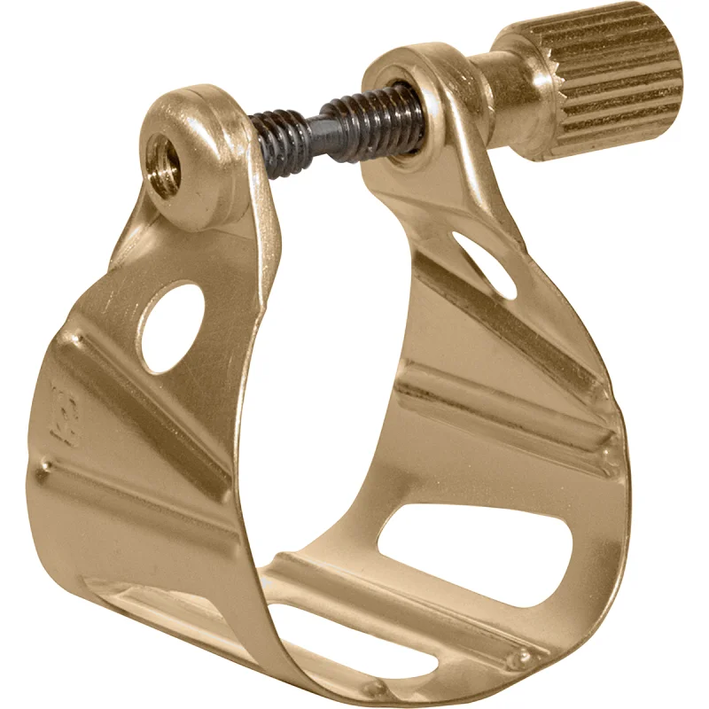 BG LIGATURE SAXOPHONE ALTO METAL JAZZ VERNIE OR Offre Limitée
