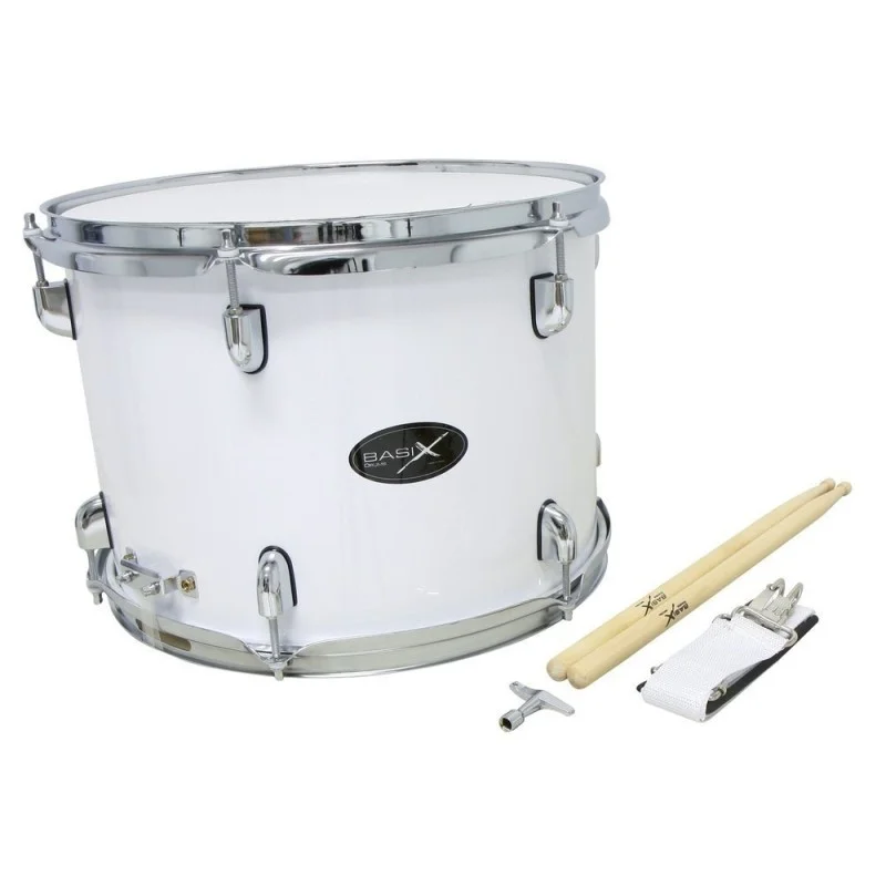 Jusqu'à Épuisement Des Stocks BASIX TAMBOUR DE MARCHE 14X10" WHITE AVEC BAGUETTES