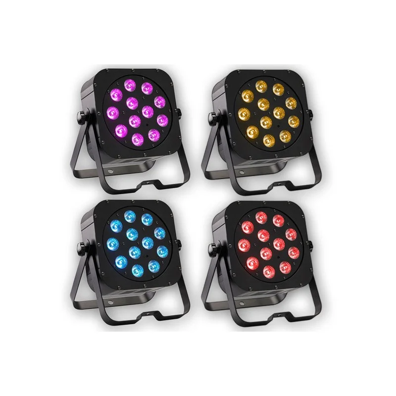 4 Projecteurs PARs LED 12x12W - Location Commander Maintenant