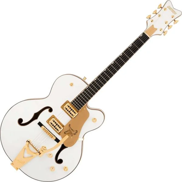 Gretsch Synchromatic Falcon Hollow Body Single-Cut Bigsby - snowcrest white Promotion Saisonnière