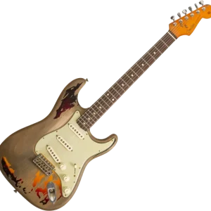Fender Custom Shop Rory Gallagher Stratocaster Masterbuilt Dale Wilson CZ574478 - heavy relic 3-color sunburst Dernier Modèle