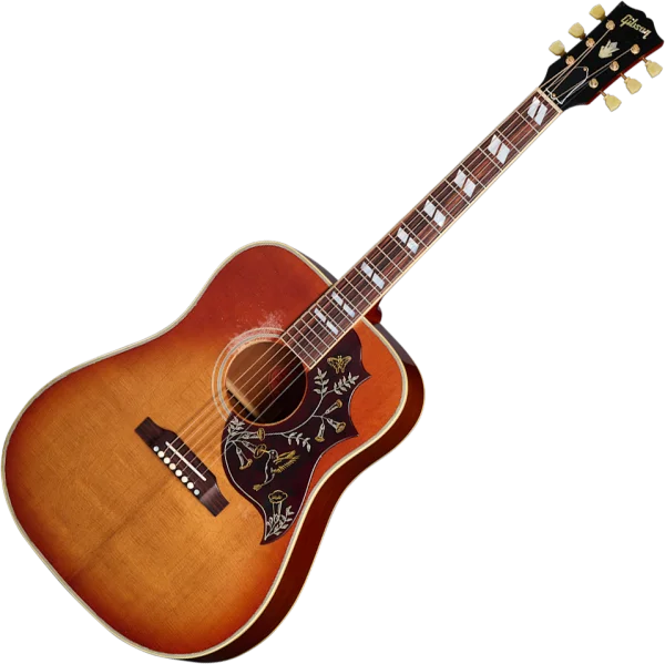 Nouvel Arrivage Gibson Custom Shop Murphy Lab 1960 Hummingbird Fixed Bridge - murphy lab heavy aged washed cherry sunburst