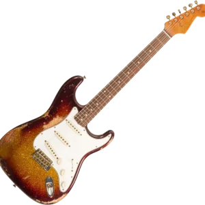 Réduction Fender Custom Shop 1963 Stratocaster - super heavy relic sparkle 3-color sunburst