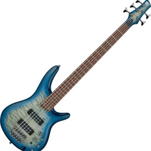Promotion Saisonnière Ibanez Standard SR405EQM SCB 5-String - stained cosmic blue starburst