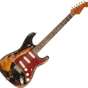 Petit Prix Fender Custom Shop 1960 Stratocaster Roasted CZ581166 - super heavy relic black o. 2-color sunburst