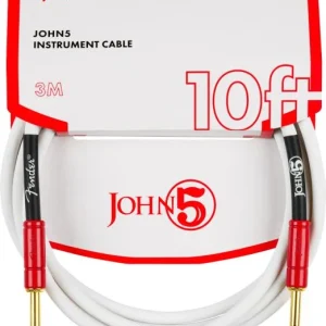 Super Prix Fender John 5 Instrument Cable 10 ft - White & Red