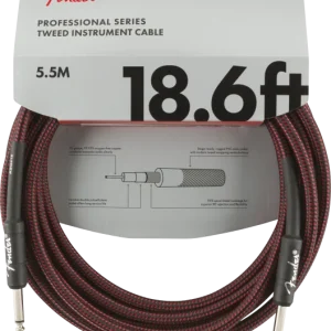 Meilleur Prix Fender Professional Series Instrument Cable 18.6 ft - Red Tweed