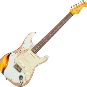Prix Choc Fender Custom Shop Bone Tone Stratocaster CZ583129 - super heavy relic sonic blue o. 3-color sunburst
