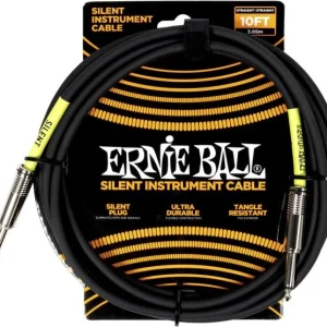Soldes Ernie ball Cable instrument classic Silent jack/jack 3m noir
