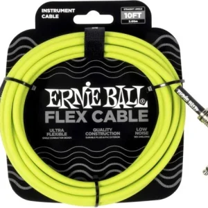 Commander Maintenant Ernie ball Câble instrument Flex jack/jack coudé 3m vert