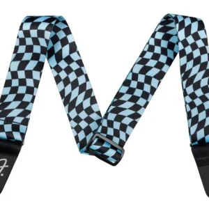 Fender SANGLE POLYESTER À DOUBLE ONDULÉ BLEU Commander Vite