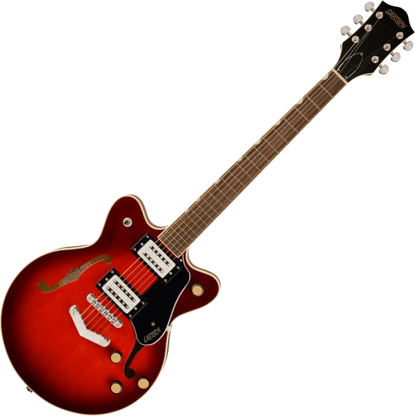 Gretsch G2655 Streamliner Center Block Jr. Double-Cut with V-Stoptail - claret burst Offre Limitée
