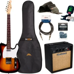 Eastone TL70 +Blackstar Debut 10E +Accessories - 3 tone sunburst Top Vente