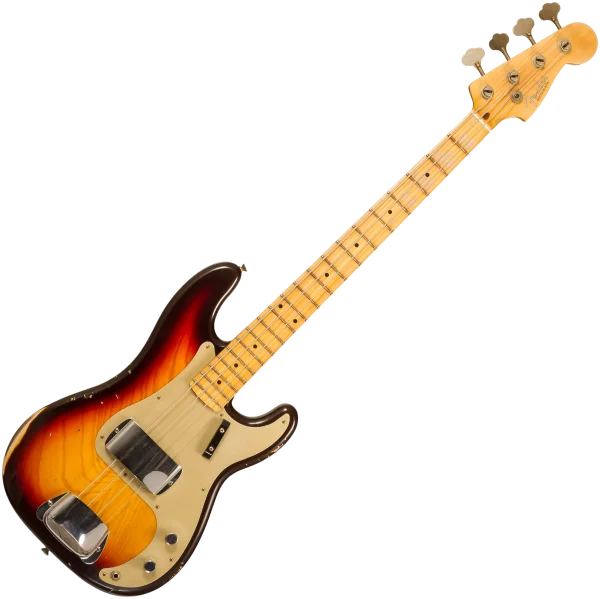 Fender Custom Shop 1958 Precision Bass CZ578373 - relic chocolate 3-color sunburst Satisfait Ou Remboursé