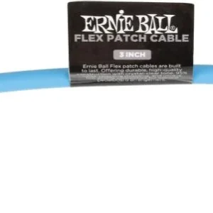 Ernie ball Câble de patch Flex 7,5cm - Bleu Pas Cher