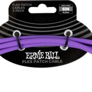 Affaire À Saisir Ernie ball Câble de patch Flex 15cm - Pack de 3 Violet