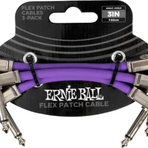 Vente Flash Ernie ball Câble de patch Flex 7,5cm - Pack de 3 Violet