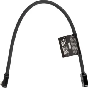 Ernie ball Câble de patch Flex 30cm - Noir Nouvelle Collection