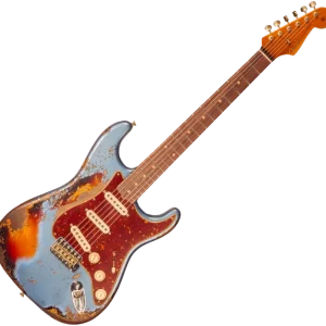 Fender Custom Shop 1960 Stratocaster CZ580908 - super heavy relic lake placid blue o. 3-color sunb Achat Immédiat