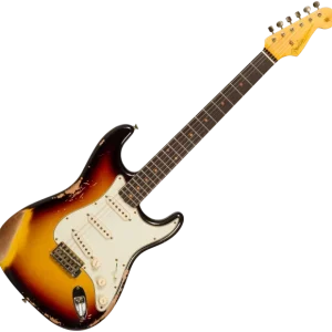 Fender Custom Shop 1960 Stratocaster CZ578789 - heavy relic 3-color sunburst Prix Promo