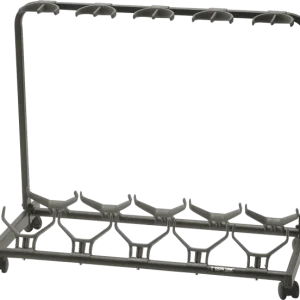 Meilleur Prix Quiklok Stand pour 5 guitares avec roulettes - noir