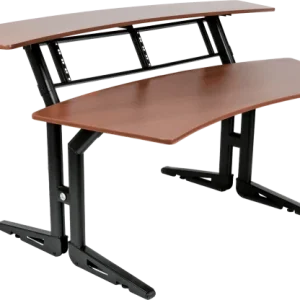 Quiklok Meuble studio deux niveaux + rack 8U - cerisier Seulement Aujourd'hui