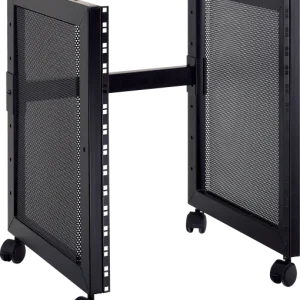 Authentique Quiklok Stand rack 14U avec roulettes de transport