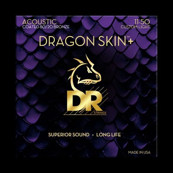 Expédié Aujourd'hui Dr DRAGON SKIN+ Core Technology Coated Wrap 80/20 11-50 - jeu de 6 cordes