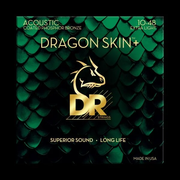 Super Prix Dr DRAGON SKIN+ Core Technology Coated Wrap Phosphore Bronze 10-48 - jeu de 6 cordes