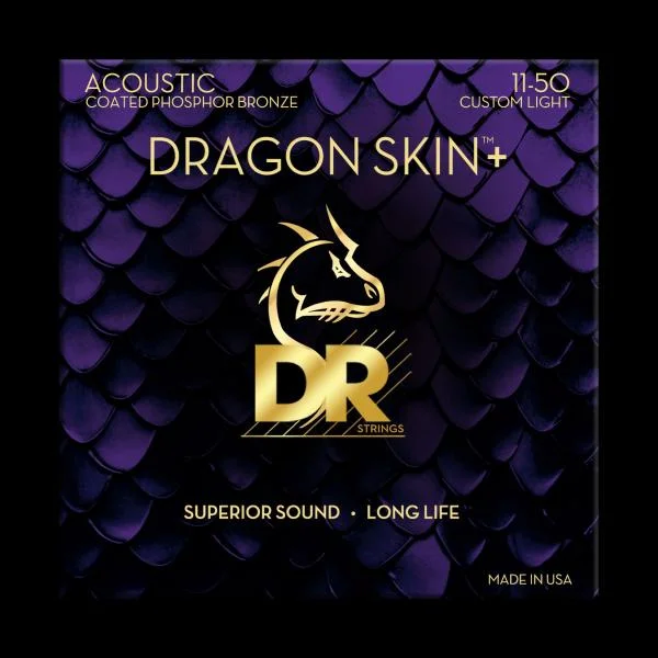 Dr DRAGON SKIN+ Core Technology Coated Wrap Phosphore Bronze 11-50 - jeu de 6 cordes Achetez Aujourd'hui