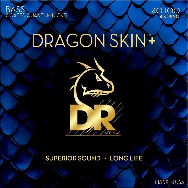 Dr DRAGON SKIN+ Core Technology Coated Wrap 40-100 - jeu de 4 cordes Populaire