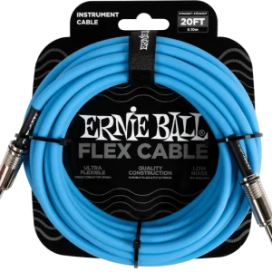 Meilleure Vente Ernie ball FLEX CABLE JACK 6M - BLEU