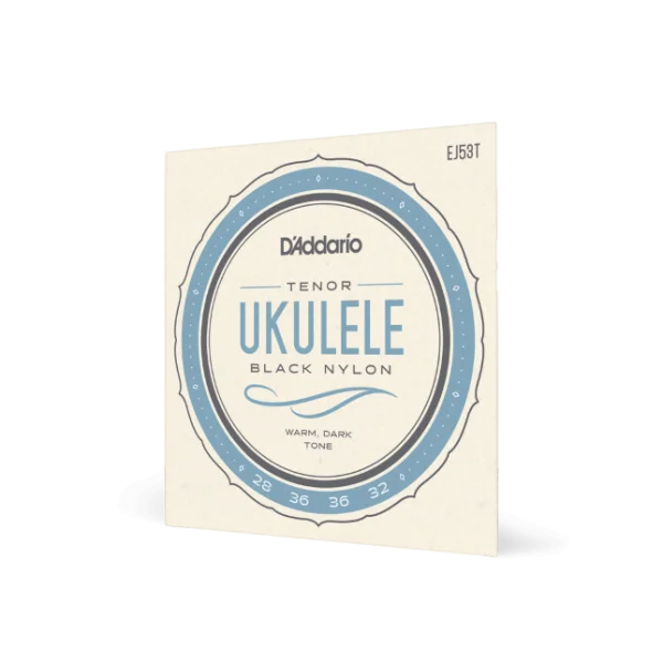 D‘addario EJ53T PRO-ARTE RECTIFIED NYLON NOIR UKULELE TENOR - jeu de 6 cordes Achat Immédiat