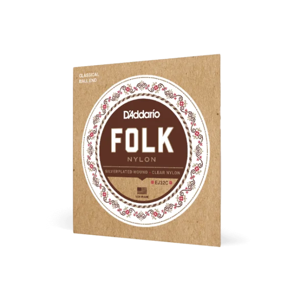 Offre Spéciale D‘addario EJ32C Folk Nylon Ball End Silver Wound - jeu de 6 cordes