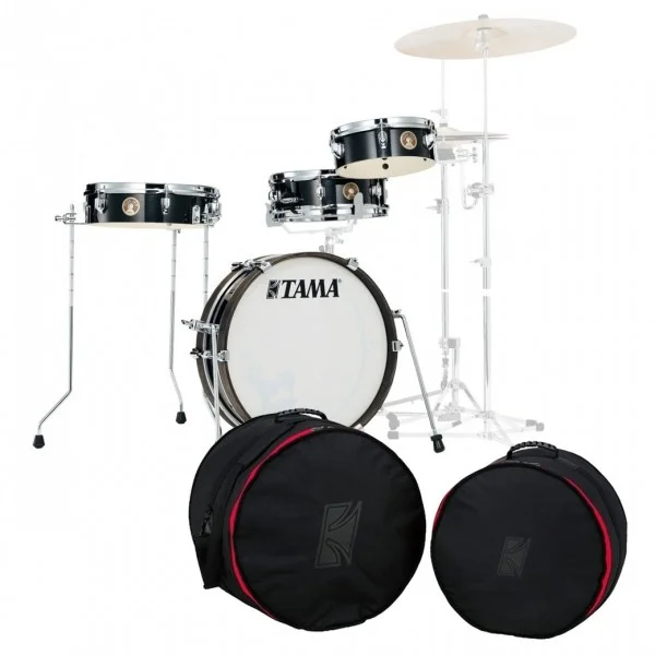 Tama Club-Jam Pancake + Drum Bag Set - 4 fûts - hairline black Satisfait Ou Remboursé
