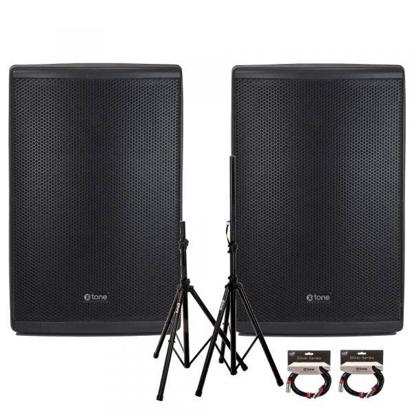X-tone 2 x XTS-12 + 2 x X2001-3M + XH 6310 Pied Enceinte Paire Nouveauté
