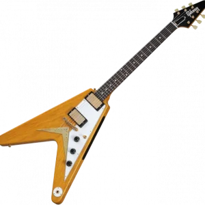 Gibson Custom Shop 1958 Korina Flying V Reissue (White Pickguard) - vos natural Paiement Sécurisé