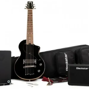 Paiement Sécurisé Blackstar Carry-on Travel Guitar Deluxe Pack - jet black