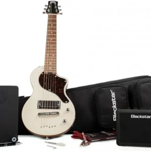 Blackstar Carry-on Travel Guitar Deluxe Pack - white Paiement Sécurisé